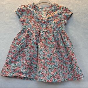 Carter's Fit & Flare Floral Dress 9M Multicolor Cotton Cap Sleeve 100% Cotton